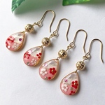 和柄 ゆらゆら 揺れる しずく【梅の花】ピアス／イヤリング