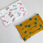 プリーツWガーゼマスク　2枚セット