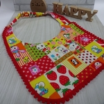 大型犬サイズ☆レトロ柄赤×黄色