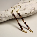 brown&goldピアス