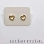 ワンポイントハートピアス