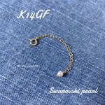 K14GF アジャスター スワロフスキーパール付き Swarovski