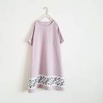 「リラ」オリジナルテキスタイル×ダブルガーゼのポンチョ。М・Ｌ【受注製作】