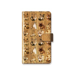 ★期間限定SALE（3400→2900円）★【受注生産】WOOD12Wolfaces《フラップ有り手帳型スマホケース》