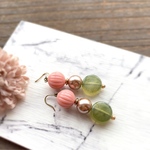 送料無料！✴︎春✴︎桜色&抹茶色✴︎ピアス⁑イヤリング✴︎
