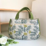ミナペルホネン tanpopo マチ付きトートバッグ グリーン（葉の色）