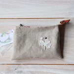 Japanlinen* クローバーレース*ミニポーチ*リバティ*名刺入れ*カードケース*モバイル*