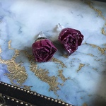 送料無料　本物の薔薇🌹ドライフラワーピアス