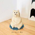 NEW  しろくま貯金箱    フラワードイリー  ブルー
