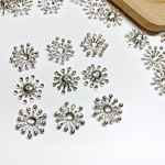 増量中  45個　花芯チャーム　おしべ　シルバー　アクセサリーパーツ