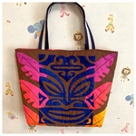 ハワイアンキルト ティキ柄バッグ