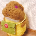 羊毛フエルト⭐️モルモット人形✧︎ルビーアイ🐹