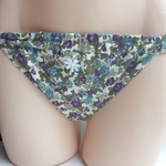 綿ローン【マンセル コレクションの中からパープルの小花】ふんどしパンツ 浅ばき、深ばき、M、L、LL、リンパよけショーツ  下着 ストレスフリー mameパンティ