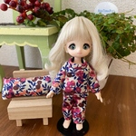 NEW!! オビツ11 おこもりセット「ピンククランベリー」 1/12  リラックスウェア ミニチュア ドール服