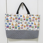 【ｔ様ご予約品】大きめレッスンバッグ☆働く車柄