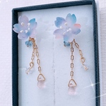 スワロと夜桜イヤリング＆ピアス　(☆送料無料☆)