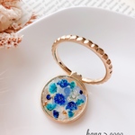 ❁.。.:*:.。.✽.。.:青い小花のスマホリング❁.。.:*:.。.✽.。.