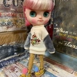 ミディブライス/袖もふもふトレーナーレギンスset（くま）