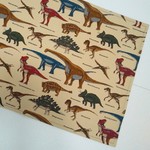 ～40cm×60cm【サイズオーダー】ランチョンマット(恐竜のマーチ(ベージュ))