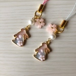 桜うさぎのストラップ