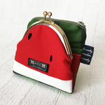 miniwallet　二つ折りミニ財布　ポーチ　カードケース　スイカ柄