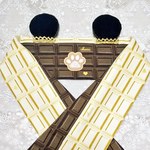 ケモミミ半衿 くまみみ ダーク×ホワイトチョコ