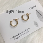 14kgf製シンプルフープピアス13mm