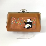 花とパンダのコンパクトがま口財布