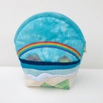Lanikai 〜 ハワイアンキルト のポーチ（Rainbow）Lサイズ
