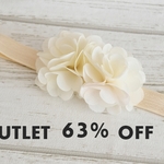 難ありＯＵＴＬＥＴ★ふわふわシフォン花のヘアバンド