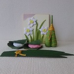 🔴majesuta様オーダー品🔴  菖蒲の葉と粽と柏餅  水仙色紙(白)