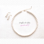 春のspecial set🌸国産*8㍉樹脂ﾊﾟｰﾙ necklace&【pierce】★light beige