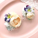 パンジーのフラワーディッシュ  ＊ コサージュ 卒園式 卒業式 入園式 入学式