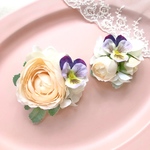 パンジーのフラワーディッシュ＊コサージュ 卒業式 卒園式 入園式 入学式 