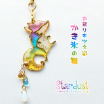 【受注製作】お祭りキツネ.*･ﾟ かき氷の舞 ストラップ