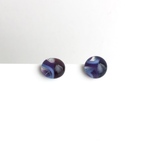 色ガラス1粒ピアス_25 紫煙