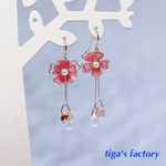 桜❤︎ワイヤーフラワーのピアス/イヤリング