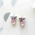 *3295*Star bijou earring／pierce（ヴィトレイル＊ラベンダー）