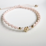 petitWhiteFlowerコードブレスレット