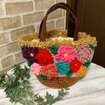 お花たっぷり💐マルシェバッグ