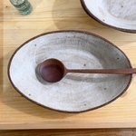 小さなオーバル型のカレーボウル（アイボリーイエロー1点）