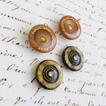 ■23mm■6個入■ 高級ボタン (ブラウン系３カラー)  [1110-23] アクセサリー!! 