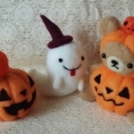 ハロウィンカボチャの着ぐるみクマさんセット