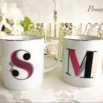 【taksmiki様専用】ポーセラーツ⭐️️英字イニシャルマグカップ