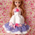 キュート パープルレース☆リカちゃんサイズ 