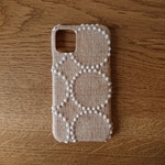 受注製作*ミナペルホネン*タンバリン*シルク混ベージュ*mina perhonen*iPhoneケース*iPhoneカバー*スマホケース*スマホカバー