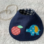 ぞうさんとりんごのアップリケスタイ