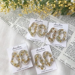 春にぴったりミモザがたくさん✿変わった形のレジンピアス/イヤリング