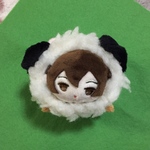 【millely様オーダー品】もちもちマスコットミニ用着ぐるみ・ひつじさん(アイボリー×黒ツノ)