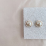 パール×パールのピアス＊イヤリング